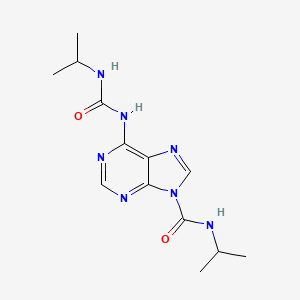 molecular formula C13H19N7O2 B3319280 N-Isopropyl-6-[[(isopropylamino)carbonyl]amino]-9H-Purine-9-carboxamide CAS No. 1092352-83-4