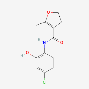 molecular formula C12H12ClNO3 B3319283 4,5-Dihydro-N-(4-Chloro-2-hydroxyphenyl)-2-methyl-3-furancarboxamide CAS No. 1092352-93-6