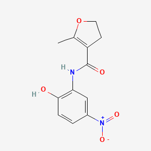 molecular formula C12H12N2O5 B3319286 4,5-Dihydro-N-(2-hydroxy-5-nitrophenyl)-2-methyl-3-furancarboxamide CAS No. 1092352-95-8