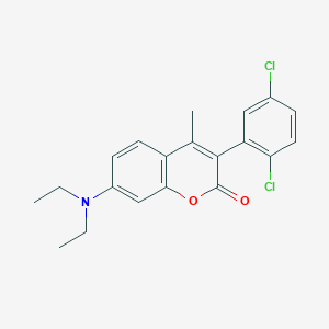 3-(2,5-Dichlorophenyl)-7-(diethylamino)-4-methyl-2H-1-benzopyran-2-one