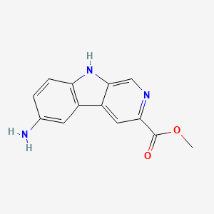 molecular formula C13H11N3O2 B3319390 methyl 6-amino-9H-pyrido[3,4-b]indole-3-carboxylate CAS No. 110522-02-6