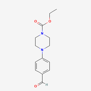 molecular formula C14H18N2O3 B3319422 Ethyl 4-(4-formylphenyl)piperazine-1-carboxylate CAS No. 111131-81-8