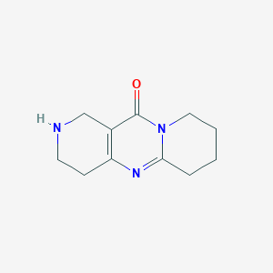 molecular formula C11H15N3O B3319423 3,4,6,7,8,9-Hexahydro-1H-dipyrido[1,2-a:4',3'-d]pyrimidin-11(2H)-one CAS No. 111303-60-7