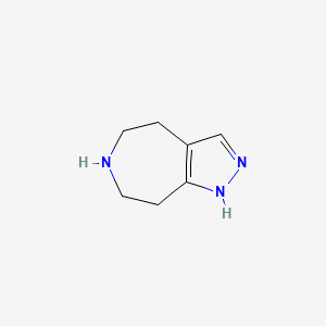 molecular formula C7H11N3 B3319425 2,4,5,6,7,8-Hexahydropyrazolo[3,4-d]azepine CAS No. 111416-15-0