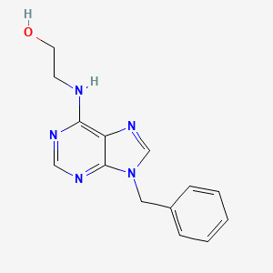 molecular formula C14H15N5O B3319442 2-[(9-benzyl-9H-purin-6-yl)amino]ethanol CAS No. 112089-01-7