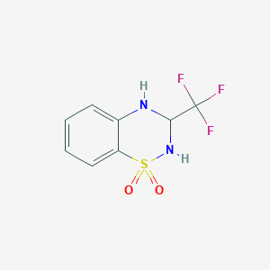 molecular formula C8H7F3N2O2S B3319445 3-(三氟甲基)-3,4-二氢-2H-苯并[e][1,2,4]噻二嗪 1,1-二氧化物 CAS No. 112107-46-7