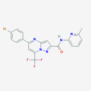 molecular formula C20H13BrF3N5O B331945 5-(4-bromophenyl)-N-(6-methylpyridin-2-yl)-7-(trifluoromethyl)pyrazolo[1,5-a]pyrimidine-2-carboxamide 