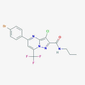 molecular formula C17H13BrClF3N4O B331946 5-(4-bromophenyl)-3-chloro-N-propyl-7-(trifluoromethyl)pyrazolo[1,5-a]pyrimidine-2-carboxamide 