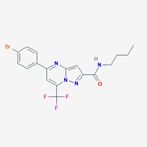 molecular formula C18H16BrF3N4O B331947 5-(4-bromophenyl)-N-butyl-7-(trifluoromethyl)pyrazolo[1,5-a]pyrimidine-2-carboxamide 