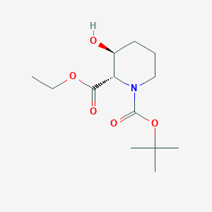 1-O-tert-butyl 2-O-ethyl (2S,3S)-3-hydroxypiperidine-1,2-dicarboxylate