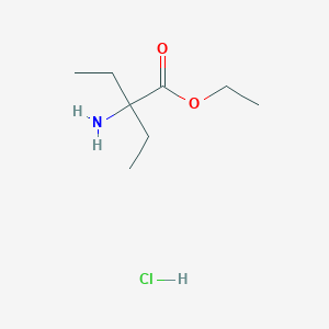 molecular formula C8H18ClNO2 B3319535 Ethyl 2-amino-2-ethylbutanoate hydrochloride CAS No. 1135219-29-2