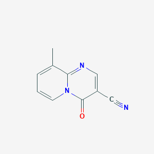 molecular formula C10H7N3O B3319547 9-甲基-4-氧代-4H-吡啶并[1,2-a]嘧啶-3-甲腈 CAS No. 113950-80-4