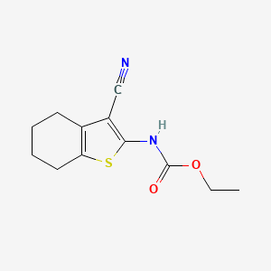 molecular formula C12H14N2O2S B3319561 Ethyl 3-cyano-4,5,6,7-tetrahydro-1-benzothien-2-ylcarbamate CAS No. 114210-17-2