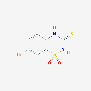 molecular formula C7H5BrN2O2S2 B3319574 7-Bromo-2H-benzo[e][1,2,4]thiadiazine-3(4H)-thione 1,1-dioxide CAS No. 114260-86-5