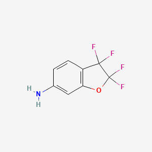 molecular formula C8H5F4NO B3319609 2,2,3,3-Tetrafluoro-2,3-dihydrobenzofuran-6-amine CAS No. 114851-31-9