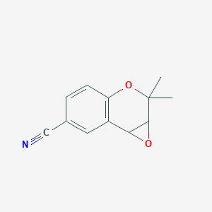 molecular formula C12H11NO2 B3319621 2,2-二甲基-3,4-环氧-6-氰基色满 CAS No. 114926-03-3