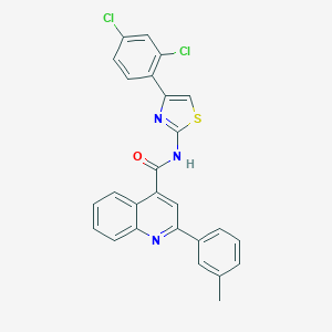 molecular formula C26H17Cl2N3OS B331963 N-[4-(2,4-dichlorophenyl)-1,3-thiazol-2-yl]-2-(3-methylphenyl)quinoline-4-carboxamide 