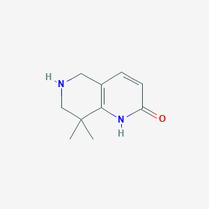 molecular formula C10H14N2O B3319645 8,8-dimethyl-5,6,7,8-tetrahydro-1,6-naphthyridin-2(1H)-one CAS No. 1151665-35-8