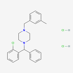 molecular formula C25H29Cl3N2 B3319654 Meclizine o-chloro isomer, dihydrochloride CAS No. 115291-60-6
