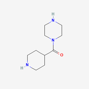 molecular formula C10H19N3O B3319658 Piperazin-1-yl(piperidin-4-yl)methanone CAS No. 1153038-69-7