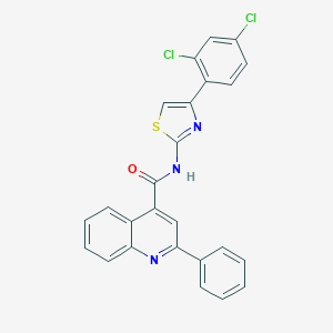 molecular formula C25H15Cl2N3OS B331966 N-[4-(2,4-dichlorophenyl)-1,3-thiazol-2-yl]-2-phenylquinoline-4-carboxamide 