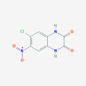 molecular formula C8H4ClN3O4 B3319668 6-Chloro-7-nitro-quinoxaline-2,3-diol CAS No. 115581-86-7