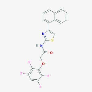 molecular formula C21H12F4N2O2S B331967 N-[4-(naphthalen-1-yl)-1,3-thiazol-2-yl]-2-(2,3,5,6-tetrafluorophenoxy)acetamide 