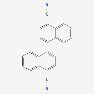 molecular formula C22H12N2 B3319672 4,4'-二氰基-1,1'-联萘 CAS No. 115584-22-0