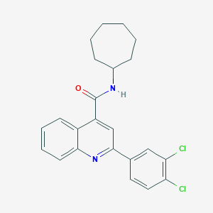 molecular formula C23H22Cl2N2O B331969 N-cycloheptyl-2-(3,4-dichlorophenyl)quinoline-4-carboxamide 