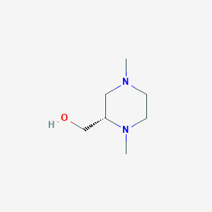 molecular formula C7H16N2O B3319699 (S)-(1,4-二甲基哌嗪-2-基)甲醇 CAS No. 1159598-12-5