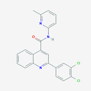 molecular formula C22H15Cl2N3O B331970 2-(3,4-dichlorophenyl)-N-(6-methylpyridin-2-yl)quinoline-4-carboxamide 