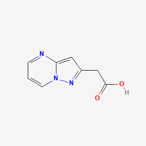 molecular formula C8H7N3O2 B3319713 2-(Pyrazolo[1,5-A]pyrimidin-2-YL)acetic acid CAS No. 1159983-05-7