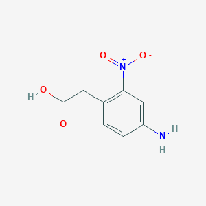 molecular formula C8H8N2O4 B3319751 2-(4-Amino-2-nitrophenyl)acetic acid CAS No. 116435-81-5
