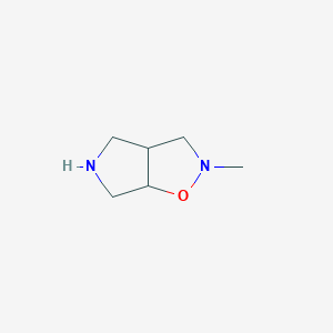 molecular formula C6H12N2O B3319787 2-Methylhexahydro-2h-pyrrolo[3,4-d]isoxazole CAS No. 117358-82-4