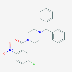 molecular formula C24H22ClN3O3 B331981 1-Benzhydryl-4-{5-chloro-2-nitrobenzoyl}piperazine 