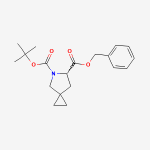 molecular formula C19H25NO4 B3319810 6-Benzyl 5-(tert-butyl) (S)-5-azaspiro[2.4]heptane-5,6-dicarboxylate CAS No. 1175893-54-5