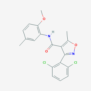 molecular formula C19H16Cl2N2O3 B331982 3-(2,6-dichlorophenyl)-N-(2-methoxy-5-methylphenyl)-5-methyl-1,2-oxazole-4-carboxamide 