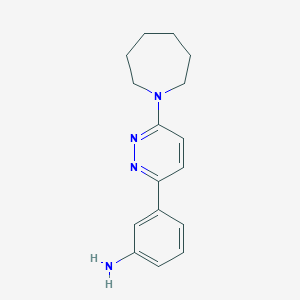 molecular formula C16H20N4 B3319827 3-(6-(Azepan-1-yl)pyridazin-3-yl)aniline CAS No. 1177487-51-2