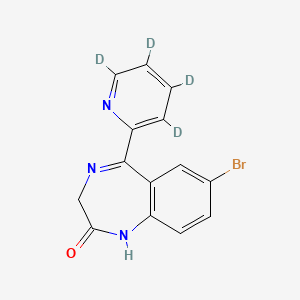 molecular formula C14H10BrN3O B3319841 7-Bromo-5-[(~2~H_4_)pyridin-2-yl]-1,3-dihydro-2H-1,4-benzodiazepin-2-one CAS No. 1185022-85-8