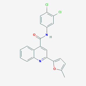molecular formula C21H14Cl2N2O2 B331990 N-(3,4-dichlorophenyl)-2-(5-methylfuran-2-yl)quinoline-4-carboxamide 