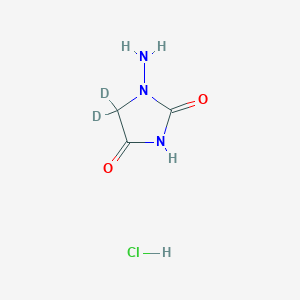 molecular formula C3H6ClN3O2 B3319906 1-Aminohydantoin-d2 hydrochloride CAS No. 1188263-75-3