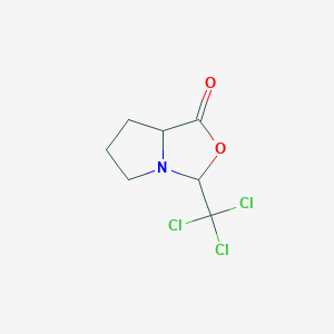 molecular formula C7H8Cl3NO2 B3319911 3-(三氯甲基)四氢-1H-吡咯并[1,2-c][1,3]恶唑-1-酮 CAS No. 118916-60-2