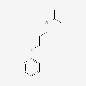 molecular formula C12H18OS B3319938 ({3-[(Propan-2-yl)oxy]propyl}sulfanyl)benzene CAS No. 1190600-05-5