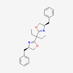 molecular formula C25H30N2O2 B3319965 (4R,4'R)-2,2'-(Pentane-3,3-diyl)bis(4-benzyl-4,5-dihydrooxazole) CAS No. 1192345-90-6