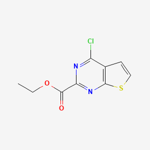 molecular formula C9H7ClN2O2S B3319972 Ethyl 4-chlorothieno[2,3-d]pyrimidine-2-carboxylate CAS No. 1192540-11-6