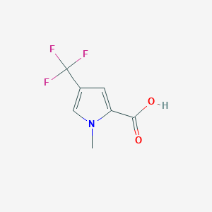 molecular formula C7H6F3NO2 B3320001 1-Methyl-4-(trifluoromethyl)-1H-pyrrole-2-carboxylic acid CAS No. 1196157-55-7