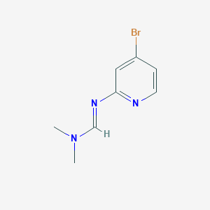 molecular formula C8H10BrN3 B3320011 Methanimidamide, N'-(4-bromo-2-pyridinyl)-N,N-dimethyl- CAS No. 1197371-40-6