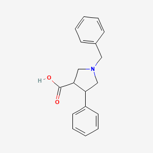 molecular formula C18H19NO2 B3320020 1-benzyl-4-phenyl-pyrrolidine-3-carboxylic Acid CAS No. 1201574-92-6