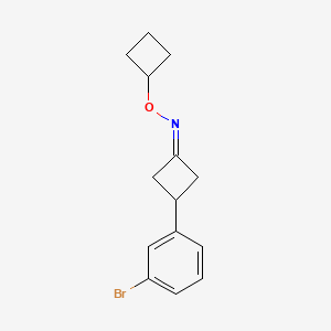 molecular formula C14H16BrNO B3320043 3-(3-Bromophenyl)-N-(cyclobutyloxy)cyclobutan-1-imine CAS No. 1202780-74-2