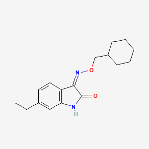 3-[(Cyclohexylmethoxy)amino]-6-ethyl-2H-indol-2-one